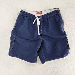 Swim Shorts Trunks Men's Bathing Suit Bottoms Navy Four-pocket
